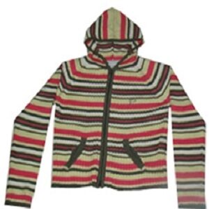 Ladies Stripe Sweater with Hood